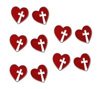 Wayfadacc 10PCS Crossed Love Heart Enameled Pin Brooch Pin for Hat Clothes Craft Project Making Kits Badge Pin Crafting Accessorie