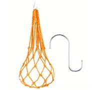 Wayfadacc Chicken Vegetable String Bags Hanging Feeding Net Bag Poultry Fruit Holder with Hooks Chicken Feeder