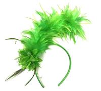 Wayfadacc Elegant Roaring 20s Feathered Headpiece Natural Feathered Adjustable Headband Vintage Costume Accessory Women Girls
