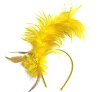 Wayfadacc Elegant Roaring 20s Feathered Headpiece Natural Feathered Adjustable Headband Vintage Costume Accessory Women Girls