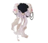 Wayfadacc Flower Hair Clip Lace Hat Halloween Elegant Flat Clip Halloween Hairpin Lace Hat Elegant Hair Clip For Bunches