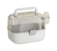 Wayfadacc Portable Pet Cage with Escape Proof Mechanism Ventilation Holes Removable Component Integrated Feeders Small Pet Carriers