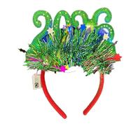 Wayfadacc Sparkling New Year Hair Accessories Hairband 2026 Christmas Party Celebrations Unisex Design for Boys Girls