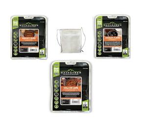 Wayfayrer DofE Bronze 1 day Camping Food Expedition Pack - 3 MRE Boil in Bag Camping MealsOfficial Food Pouches of the D of E Award Scheme with drawstring carry bag