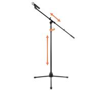 Wayfinder Supply Co. Adjustable Boom Microphone Stand with Tripod Base and 61.5 Inches Max Height, (WF-MICSTD-520)