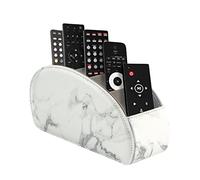 WAYIFON Luxury Marble White Remote Control Holder with 5 Pockets, TV, DVD, 4K Stick and Bluray Remote Controls, Desktop/Tabletop Organization