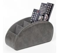 WAYIFON Remote Control Holder with 5 Pockets, Large Holder for TV, DVD, 4K Stick and Bluray Remote Controls, Remote Control Storage for Pens, M-Grey