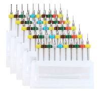 WayinTop 50pcs PCB Drill Bits Set Spiral Flute Carbide 0.3mm-1.2mm for Print Circuit Board Stone Jewelry CNC Engraving (5pcs each)