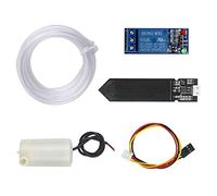 WayinTop Automatic Irrigation DIY Kit Self Watering System with Capacitive Soil Moisture Sensor 1 Channel 5V Relay Module and Water Pump + 1M Vinyl Tubing for Garden Plant Flower Herb Potted