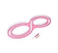 WAYION 55" Afphgan Serenity Loom Knitting Board Weave Loom Kit with Step by Step Instructions Great for The Experienced Loom Knitter(Blue/Pink) (Pink)