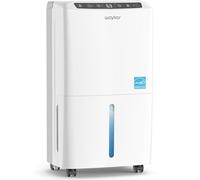 Waykar 2000 Sq. Ft Most Efficient Energy Star 2025 Home & Basement Dehumidifier with Automatic or Manual Drain, 33dB Quiet Operation, 0.6 Gallon Water Tank Capacity