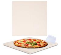 Waykea 26.5x25.5x1.2cm Pizza Stone for Toaster Oven | Rectangular Cordierite Grilling Stone Bread Baking Stone for Grill, Oven