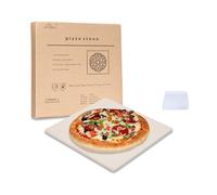 Waykea 30.5x30.5x1.5cm Pizza Stone for Toaster Oven | Square Cordierite Grilling Stone Bread Biscuit Baking Tool for Grill, Oven (12”x12”x0.6”)