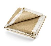 Waylander Premium Welding Blanket 3' x 3' 1400°F Heavy Duty Vermiculite Impregnated Fiberglass with Brass Grommets