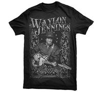 Waylon Jennings - Mens Portrait T-Shirt, X-Large, Black