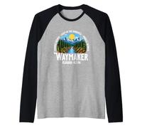 Waymaker Isaiah 42:16 - Christian Jesus Faith Church Raglan Baseball Tee