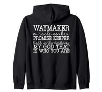 Waymaker Miracle Worker - Christian Worship Promise Keeper Zip Hoodie