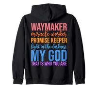 Waymaker Miracle Worker Promise Keeper Jesus Christian Faith Zip Hoodie
