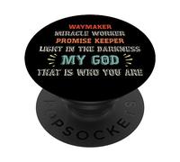 Waymaker Miracle Worker Promise Keeper John 3:16 - Christian PopSockets Adhesive PopGrip