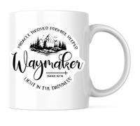 Waymaker Miracle Worker Promise Keeper Religious Mugs Ceramic Drinkware Porcelain Cup for Restaurant Men Office 330Ml