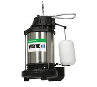 WAYNE CDU980E 3/4 HP Submersible Sump Pump - Cast Iron & Stainless Steel, Vertical Float Switch, 5,490 GPH, 5-Year Warranty