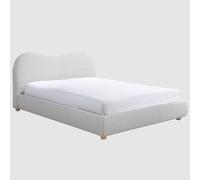 wayne fabric double bed in natural weave