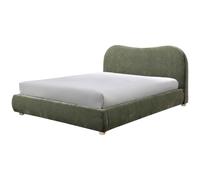 wayne fabric double bed - olive