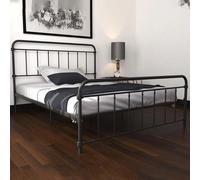 wayne metal king size bed in black
