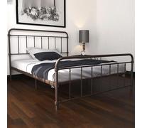wayne metal king size bed in bronze