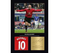Wayne Rooney Gift Signed A4 Print Display Unframed Man United Gifts For Boys Digitally Reproduced Signature Rooney Gifts For Boys Manchester United (Unframed)