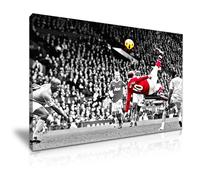 WAYNE ROONEY Iconic Football Goal Canvas Wall Art Picture Print Best Gift For Rooney Man U Fans Modern Home Office Hotel Decoration (M: 60cm x 40cm)