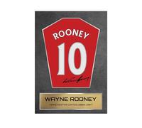 Wayne Rooney Manchester Shirt Display Framed - Autograph Print Football Memorabilia A3 Unframed