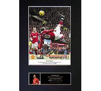 WAYNE ROONEY Overhead Kick Signed Autograph Mounted Photo Reproduction PRINT A4 Rare Perfect Birthday (297 x 210mm) #55 (Not Framed)