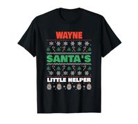 Wayne Santa's Little Helper Funny Wayne Name Christmas Value Graphic T-Shirt