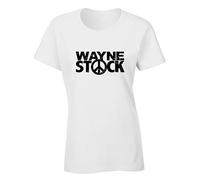 Wayne Stock Inspired by Wayne's World Ladyfit Printed T-Shirt S(10) White