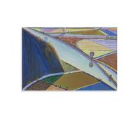 Wayne Thiebaud Ridge Valley Farms Study Canvas Printing Famous Paintings, Wall Art Posters, Decorative Hanging Pictures Canvas Painting Poster Wall Art Decorative Picture Prints Modern Decor 16x24inch