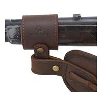 WAYNE'S DOG Adjustable Holster Leather Gun Sling Barrel Mount for Not Drilling Wood of Your Rifle or Shotgun (Coffee, Buffalo Leather)