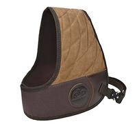 WAYNE'S DOG Adjustable Rifle Shotgun Recoil Reducer Shoot Shoulder Pad, Leather Shirt Vest for Field Shooter (Coffee)