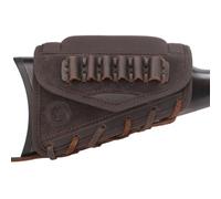WAYNE'S DOG Leather Cheek Rest Pad Shell Holder Buttstock for Left Right Handed Ambidextrous 12GA 30-06 410 30-30 223 .308 .357 .45-70 .22LR Remington (Coffee, .308 .30-06 .44MAG .45-70)
