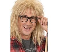 Waynes World Style Garth Thick Black Framed Glasses 90s Movie Fancy Dress