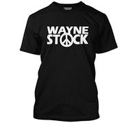 Waynestock Tshirt World Costume Fancy Dress Party Halloween Waynes Garth Tee Mens Unisex T-Shirt Tee - XS Black