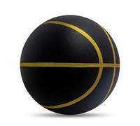 WAYNHUI Official Silent Basketball Size 7 (29.5") New Grooved Airless Foam Soundless Basketball for Quiet Dribbling and Indoor Training NOT Compressed-Gift for Youth (Black Upgraded)