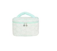 WAyom Cosmetic Bag portable large capacity portable travel toiletry bag good-looking cosmetic bag, Cyan jacquard bag