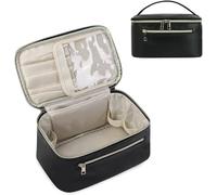 WAyom Portable cosmetic bag multi-functional wash bag large capacity Travel storage bag, black.