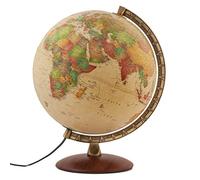Waypoint Geographic Light Up Globe - Como 12” Desk Decorative Illuminated Antique Ocean Style with Stand, up to Date World Globe