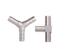 Ways Splitter 304 Stainless Steel Pipe Fitting Connector Coupler Adapter | 4 6 8 10 12 13 14 15 16 19 20mm Hose Barb Y Tee 3(Y-Type,16mm)