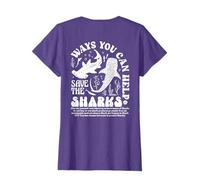 Ways You Can Help Save The Sharks (Print On Back) T-Shirt