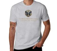 WAYSDA Tomorrowland T-Shirt Hippie Clothes White t Shirts Custom t Shirt Grey 3XL