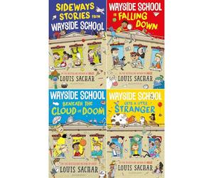 Wayside School Collection by Louis Sachar: Sideways Stories, Falling Down & More - Four Hilarious Tales from the School Built Sideways (4-Book Set)