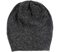 WaySoft 100% Cashmere Beanie for Women in a Gift Box, Oversized Women Beanie Hat, Black and White, One Size